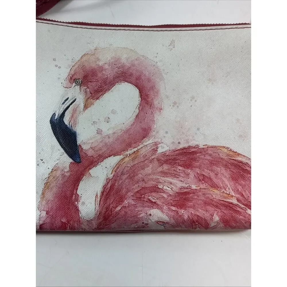 Flamingo Watercolor Print Handbag Crossbody